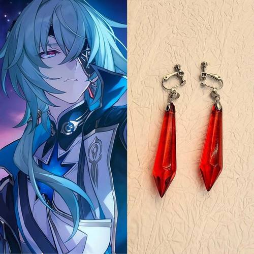 崩坏星穹铁道那刻夏cos红色耳环