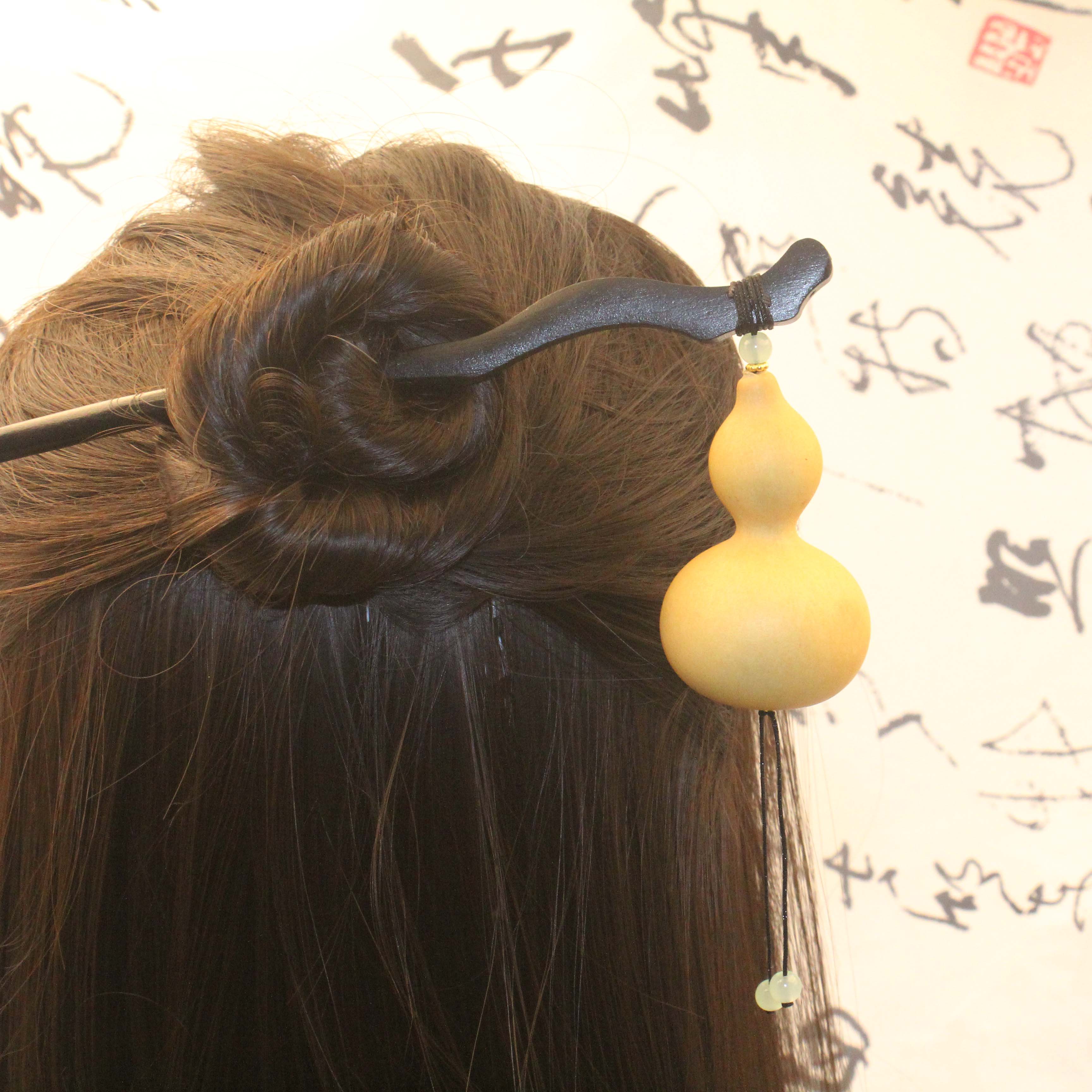原创天然葫芦发簪2026新款桃木簪子旗袍汉服盘发头饰日常配饰气质