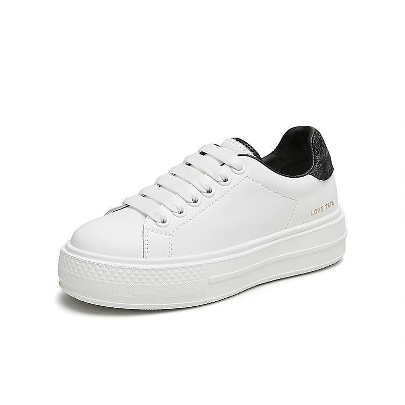 Tata他她休闲厚底板鞋女鞋轻便百搭小白鞋女2024秋季新款HHW01CM4
