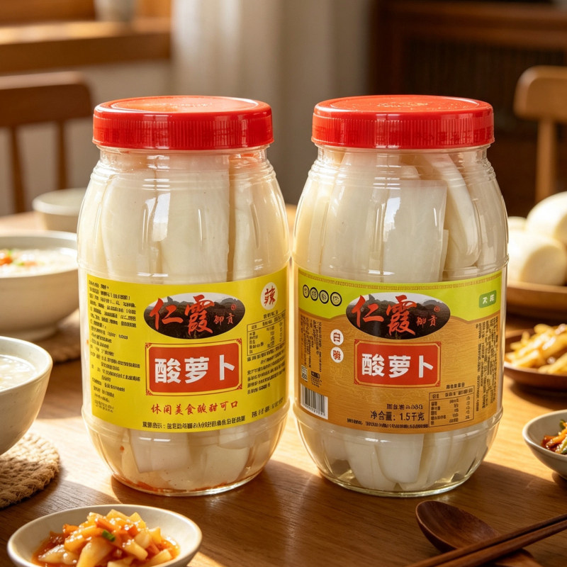丹霞酸辣萝卜1500g韶关仁化特产凉菜酸甜豆角开胃酸菜茎刀板豆