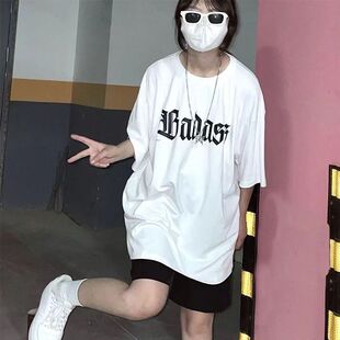 2025新款韩版宽松短袖夏季女学生套装T恤+阔腿裤五分短裤两件套潮