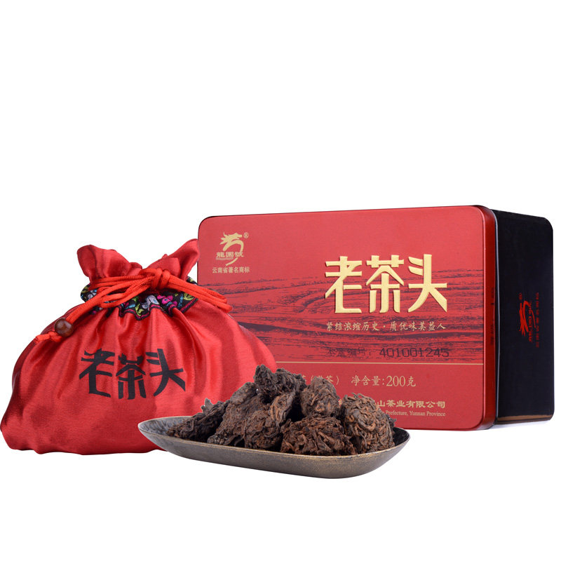 龙园号 普洱茶 经典熟茶 老茶头 礼盒装