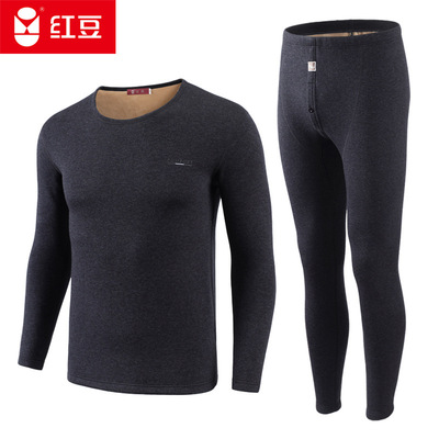 红豆高领大码保暖套装