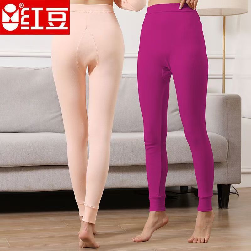 红豆纯棉中老年高腰保暖裤