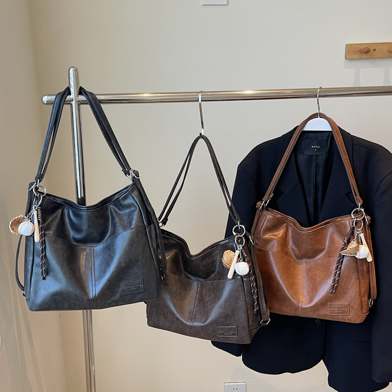 高级质感复古大容量手提托特包女冬新款时尚单肩包百搭双肩包