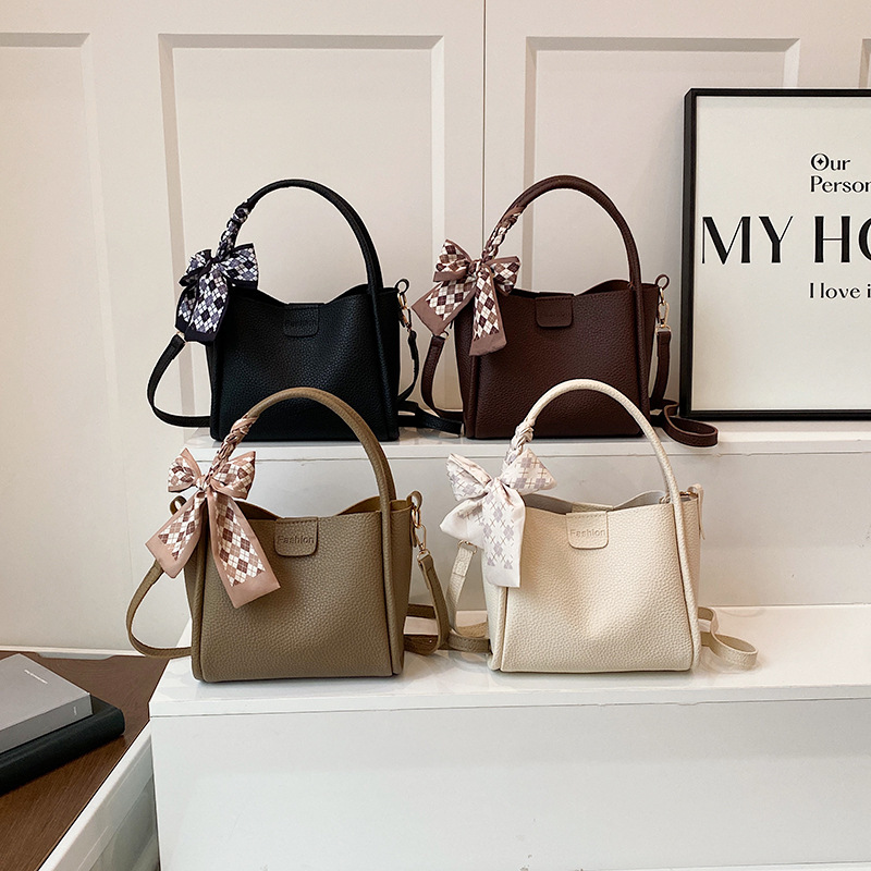 复古水桶包包女包2025夏季新款潮时尚大容量托特包通勤单肩斜挎包