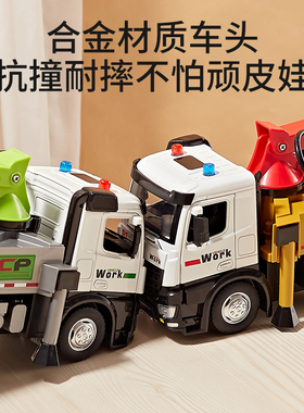 大号合金水泥泵车玩具混凝土输送搅拌车机浇灌工程车儿童男孩3岁2