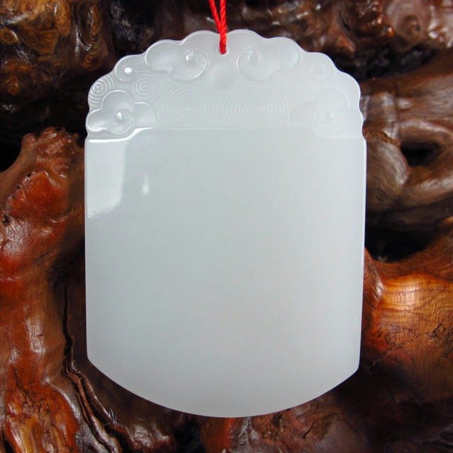 和田羊脂白玉平安无事牌祥云玉牌平步青云挂牌链蜀黍