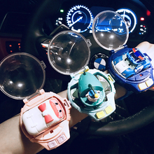抖音手表感应卡通车合金车红遥控车1
