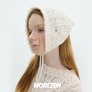 Brown 秋冬潮人时尚 hat Kerchief 针织头巾女 Knitting MOREZON