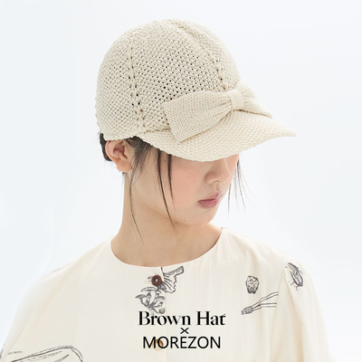 MOREZON【Brown hat Bunny Knitting Cap】26春夏新款针织棒球帽