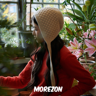 SHINJEO Hat Hand Tail 秋冬手工羊毛保暖包头帽 made MOREZON