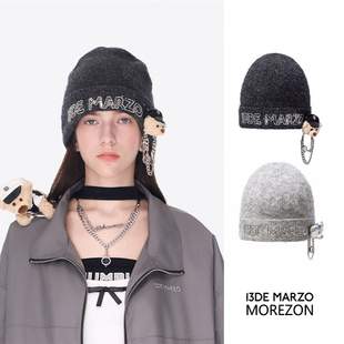 13DE 个性 MARZO 潮人时尚 细闪冷帽针织帽 25AW秋冬新款 MOREZON