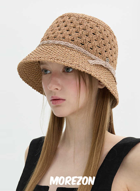 MOREZON【Brown hat Classic Summer Bucket】25SS夏季镂空渔夫帽
