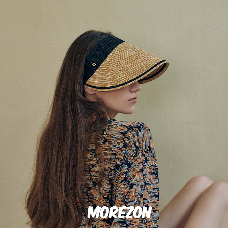 morezon【shinjeo modern sun visor】潮人夏季空顶编织遮阳帽子