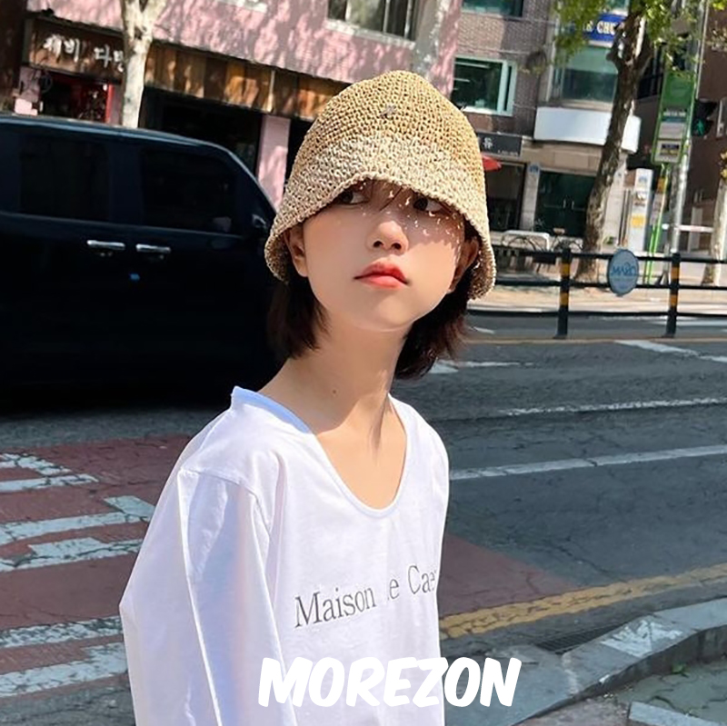 MOREZON【ELKE BLOEM Oat bucket hat】潮人休闲百搭燕麦渔夫帽子 服饰配件/皮带/帽子/围巾 帽子 原图主图