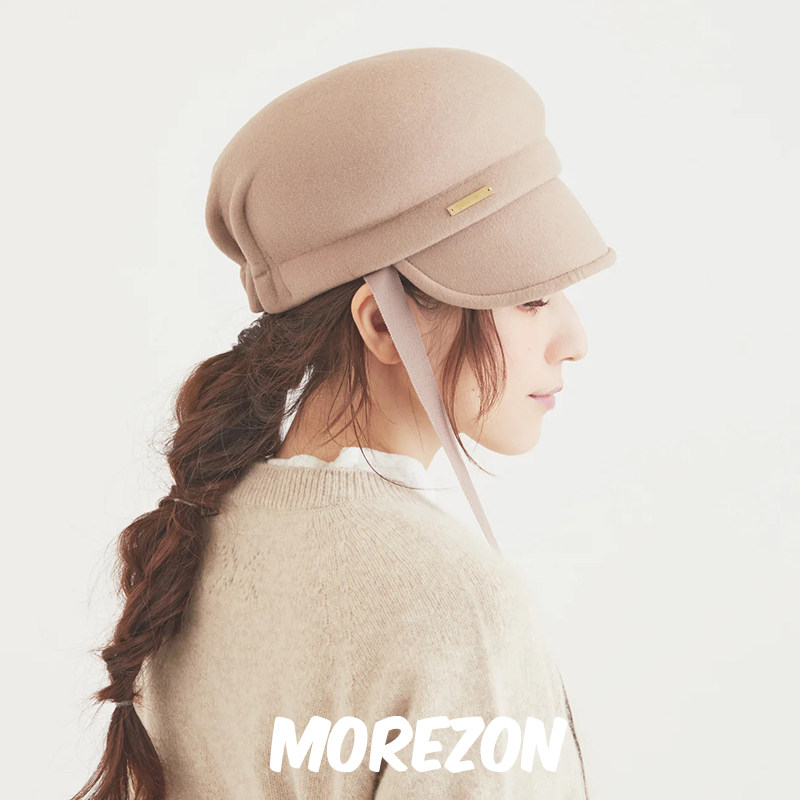 MOREZON【CIRQUTURE special wool】24秋冬新款毛呢系带报童帽子