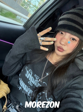 MOREZON【AWESOME NEEDS OVER FIT KNIT HAT】25AW秋冬条纹针织帽