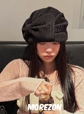 MOREZON【AWESOME NEEDS TURBAN HAT】24秋冬新款蝴蝶结包头帽子