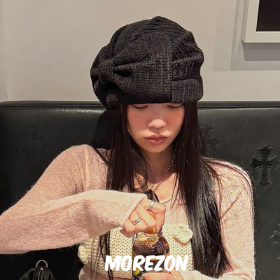 MOREZON【AWESOME NEEDS TURBAN HAT】24秋冬新款蝴蝶结包头帽子