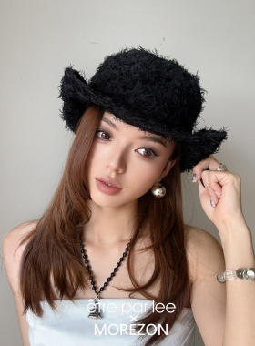 MOREZON【ETRE PAR LEE】26春夏新款潮人日本羽毛流苏牛仔礼帽女