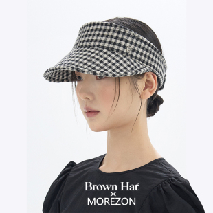 Brown Visor hat Sun 26春夏简约空顶遮阳帽子 Hailey MOREZON