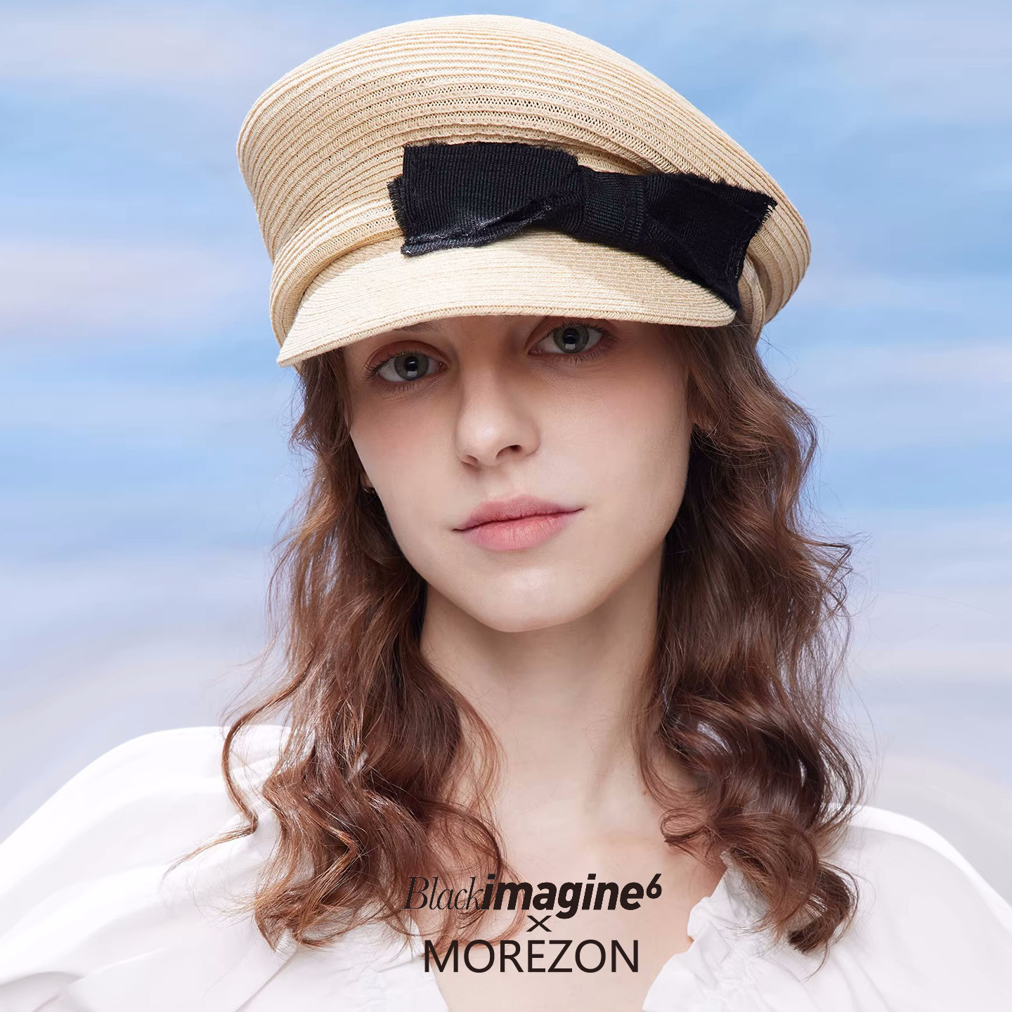 MOREZON【black imagine6】26春夏新款潮人折叠蝴蝶结鸭舌草帽女