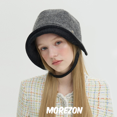 MOREZON【Brown hat Classic Bonnet】25AW秋冬双面羊毛侍女帽子