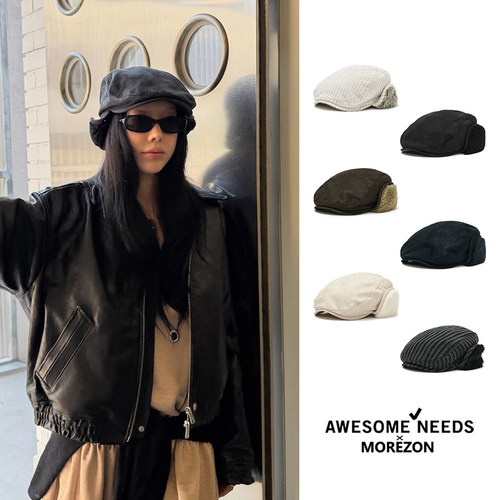 MOREZON【AWESOME NEEDS HUNTING CAP】26秋冬新款潮人护耳前进帽