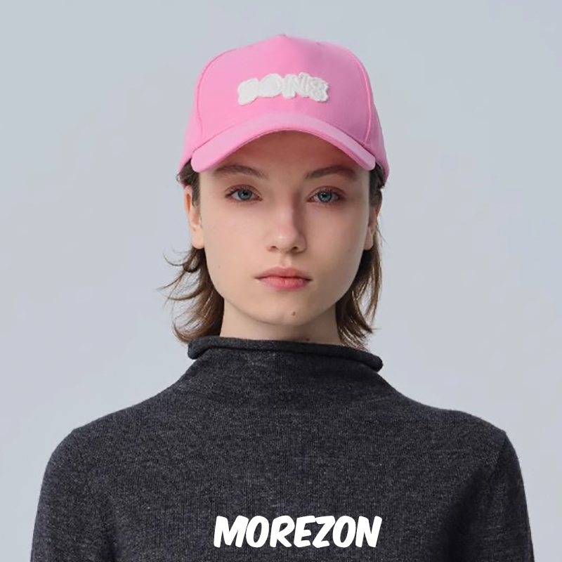 MOREZON【8on8】24春夏新款潮人休闲百搭字母粉色复古棒球帽子女
