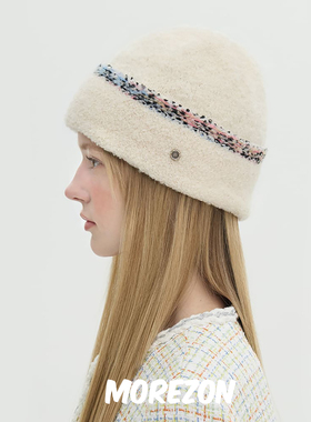 MOREZON【Brown hat Charlotte Boucle Beanie】秋冬布丁毛线帽子