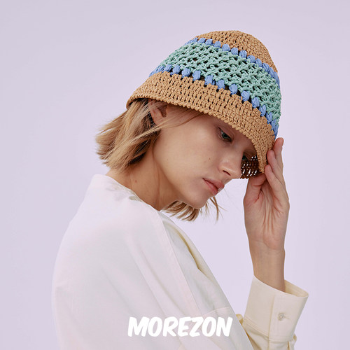 MOREZON【颂的鹤Boater Hat】24春夏新款潮人小众经典镂空渔夫帽