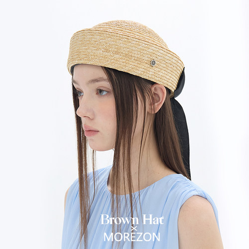 MOREZON春夏草编包头帽后系带