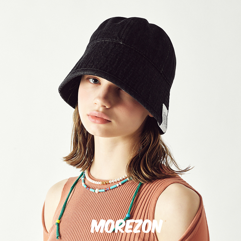 MOREZON【SLEEPYSLIP ROUND  DENIM BUCKET HAT】牛仔灯罩渔夫帽 服饰配件/皮带/帽子/围巾 帽子 原图主图