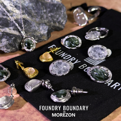 MOREZON【FOUNDRY BOUNDARY】26AW新款潮人半岛镶嵌水晶耳钉耳饰