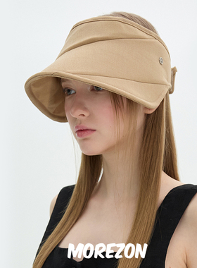MOREZON【Brown hat Oblique Sun Visor】25SS百搭斜纹空顶遮阳帽