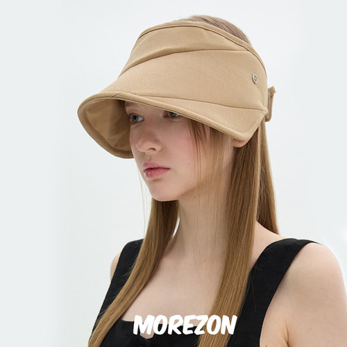 MOREZON【Brown hat Oblique Sun Visor】25SS百搭斜纹空顶遮阳帽