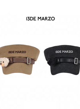 MOREZON【13DE MARZO】25AW秋冬潮人时尚卡通小熊皮带扣平顶帽子