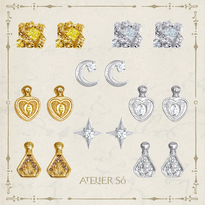 MOREZON【ATELIERSO】26SS新款小众设计师潮人个性香水瓶耳钉耳饰