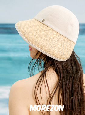 MOREZON【Brown hat Deauville Hat】25SS潮人休闲简约拼接遮阳帽
