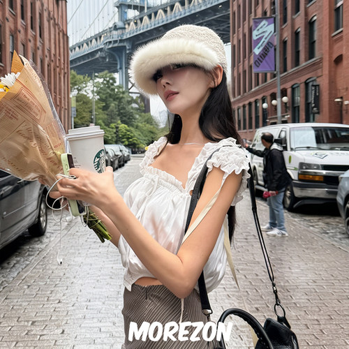 MOREZON【AWESOME NEEDS BELLBOY CAP】25AW新款潮人仿皮草骑士帽