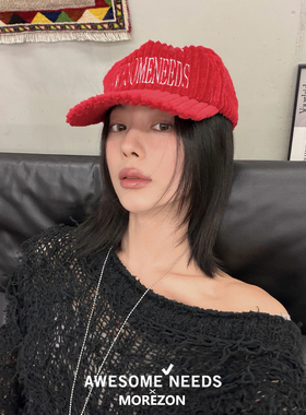 MOREZON【AWESOME NEEDS SIGNATURE CAP】26秋冬新款字母棒球帽子