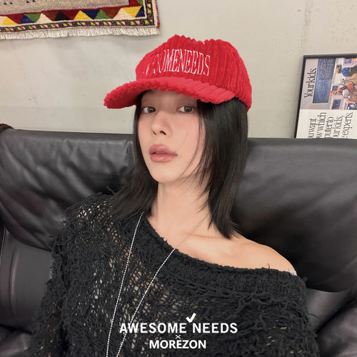 MOREZON【AWESOME NEEDS SIGNATURE CAP】26秋冬新款字母棒球帽子