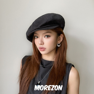 MOREZON【Mossant】25AW秋冬新款欧美潮人休闲百搭经典报童帽子女
