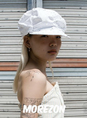 MOREZON【GORROGORRA cloudcap 006】设计师春夏白色星星报童帽子
