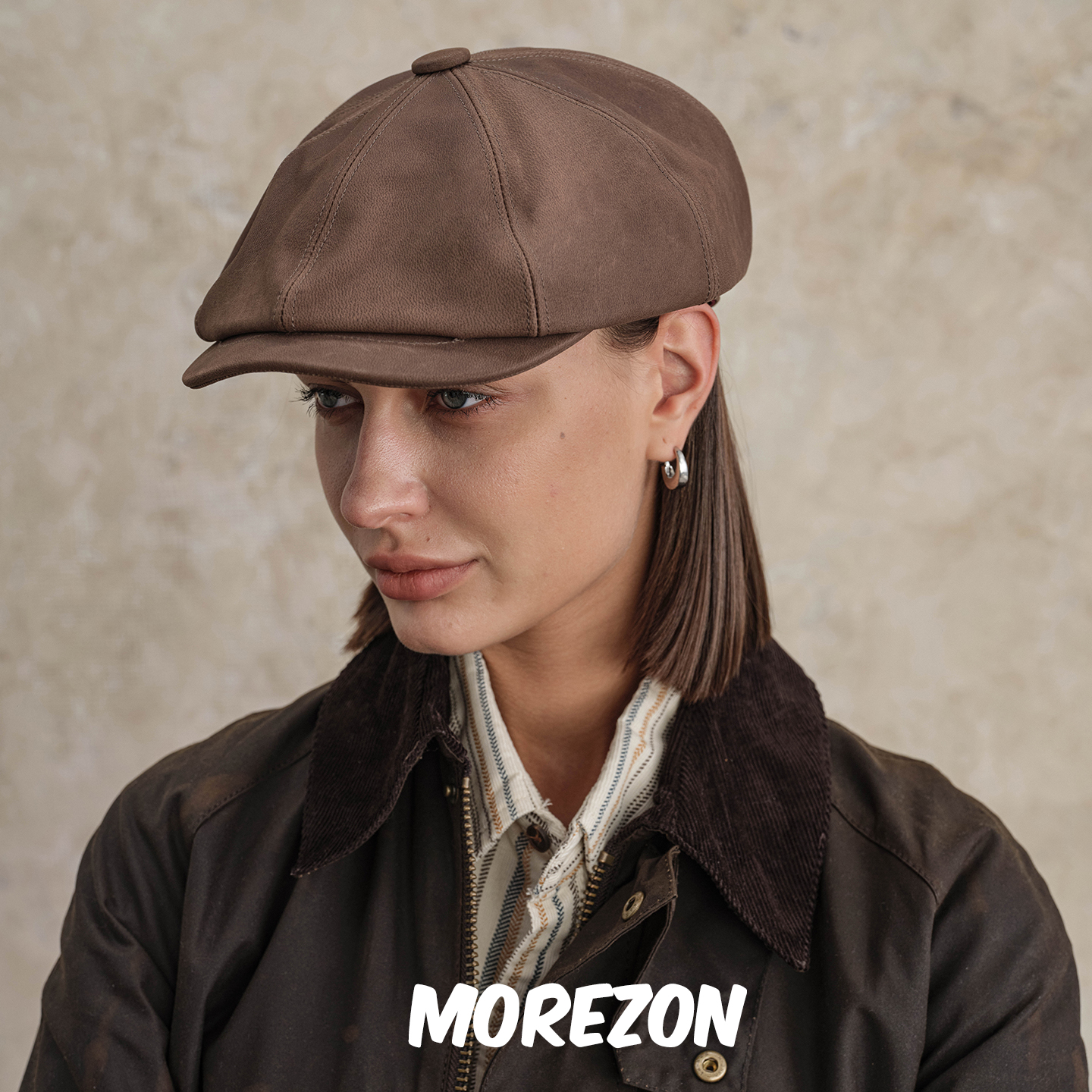 MOREZON【Mossant】25AW秋冬新款设计师款潮人时尚麂皮八角猎人帽