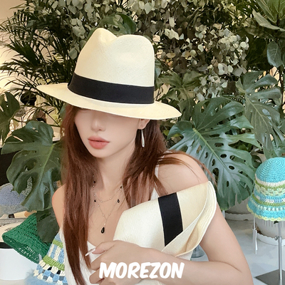 MOREZON【Ecua-Andino】春夏新款设计师小众潮人时尚推奎拉草帽女