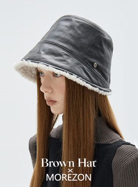 MOREZON【Brown hat Lambskin Bonnet】26秋冬新款精致羊皮侍女帽