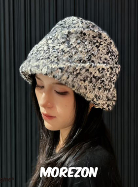 MOREZON【black imagine6】25AW秋冬潮人解构设计旋转褶皱盆帽女