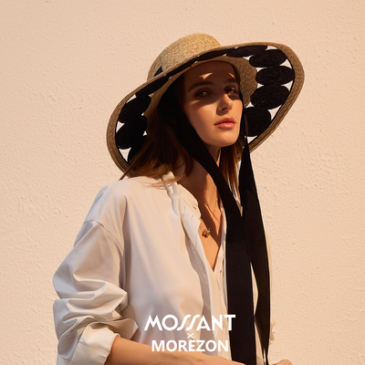 MOREZON【Mossant】26春夏新款潮人时尚个性大檐空顶系带遮阳帽子